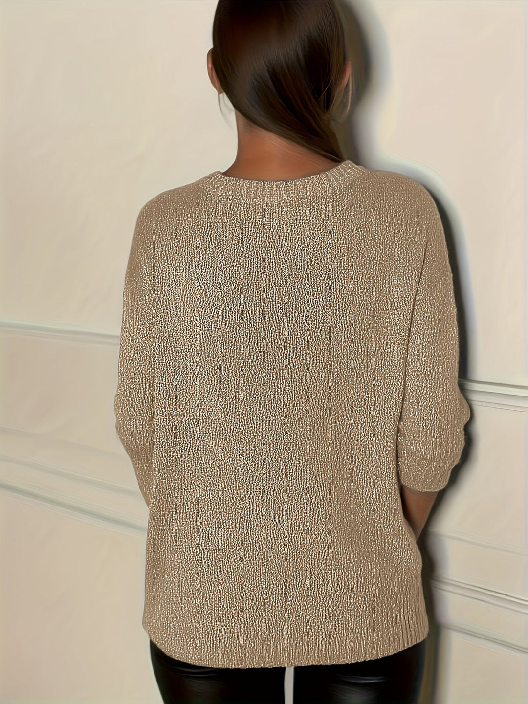 Healy - Плетен пуловер с V-образно деколте