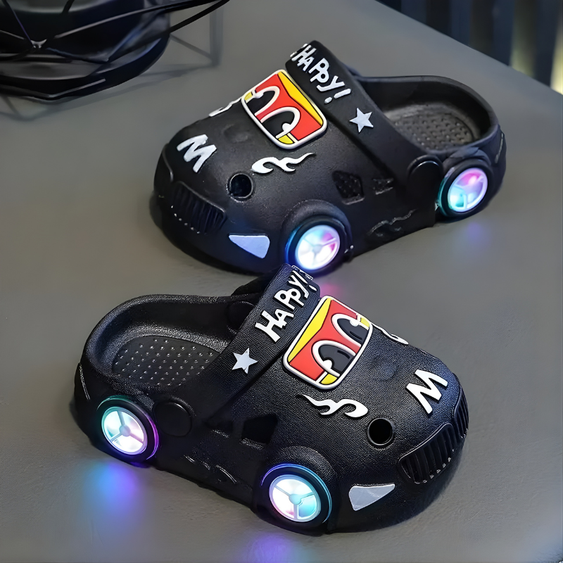 KidVroom - Детски LED пантофки с LED колела и каишка