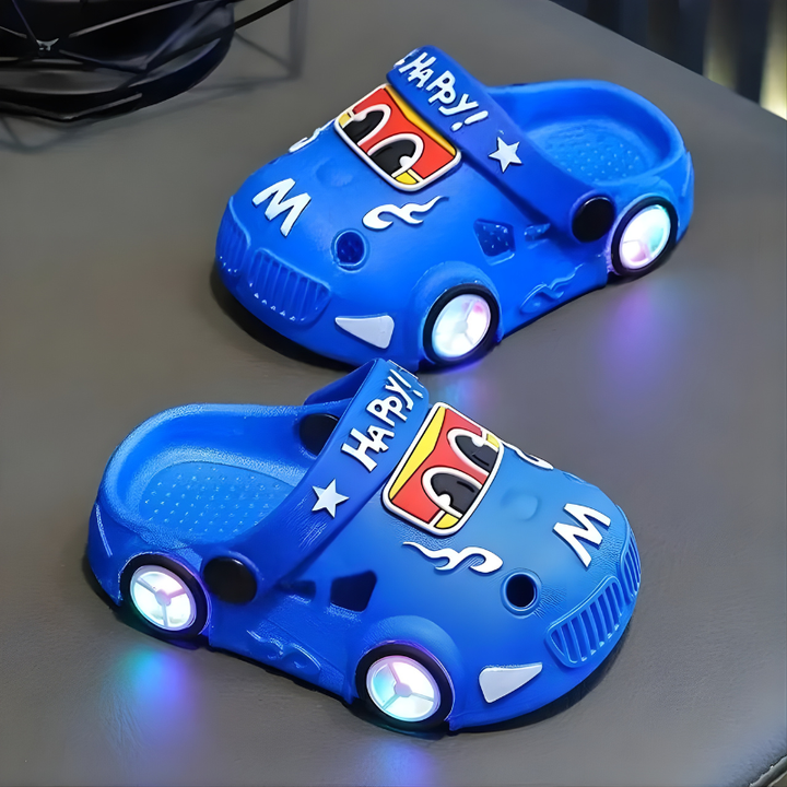 KidVroom - Детски LED пантофки с LED колела и каишка