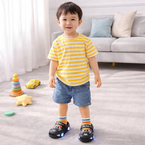 KidVroom - Детски LED пантофки с LED колела и каишка