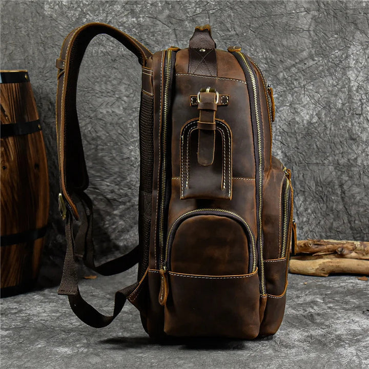 SummitCarry - Ръчно изработен пътнически раница от естествена кожа