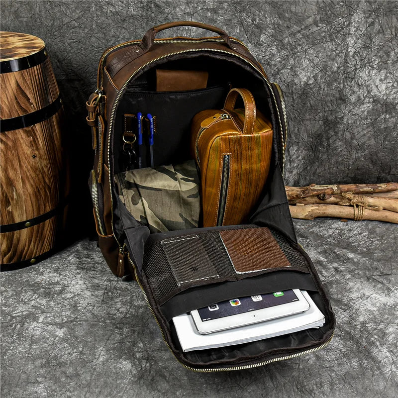 SummitCarry - Ръчно изработен пътнически раница от естествена кожа