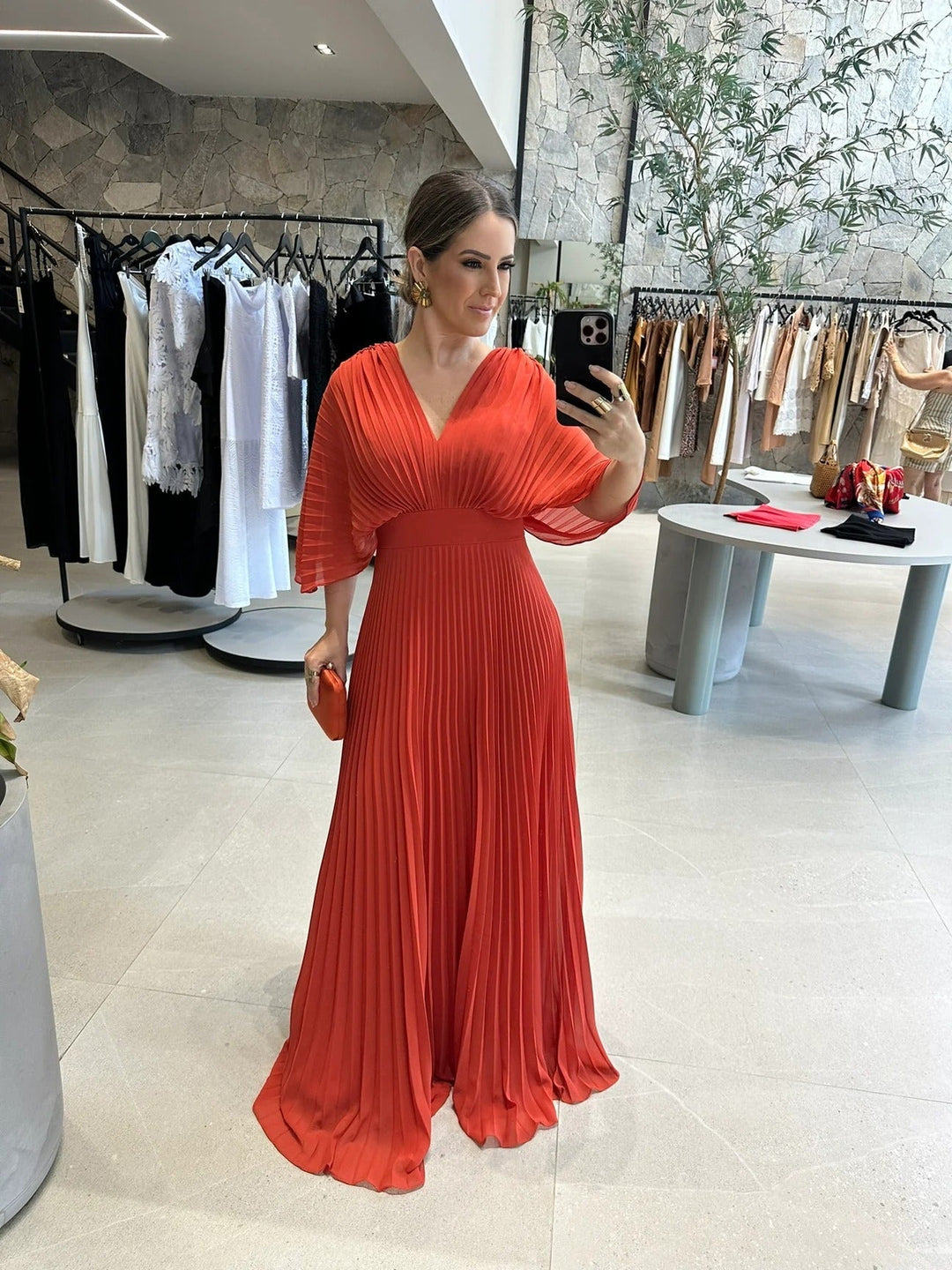 Valerija - Ярка плисирана макси рокля