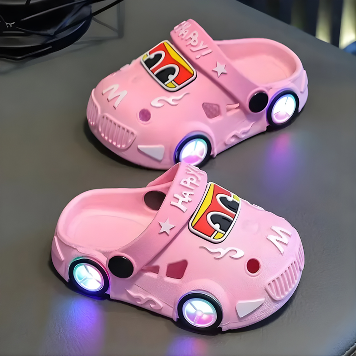 KidVroom - Детски LED пантофки с LED колела и каишка