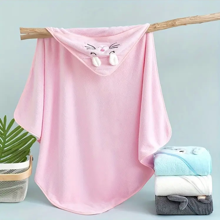 TinyTowel - мека и абсорбираща бебешка кърпа за баня